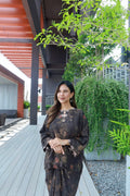 Seiring in Black with Light Pink Embroidery